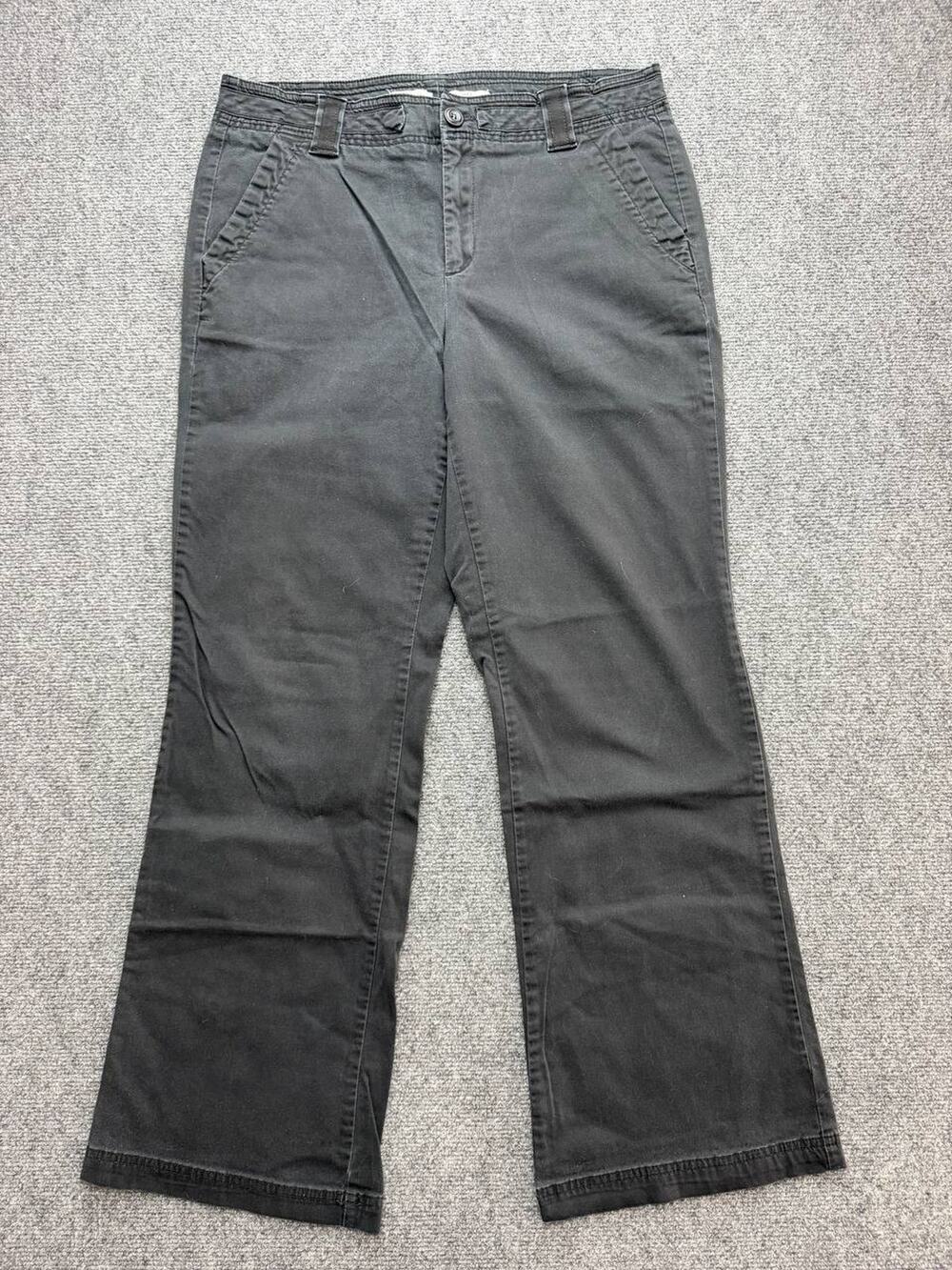 Dockers Ideal Fit Women's Size 14 Black Stretch Straight Leg Chino Pants